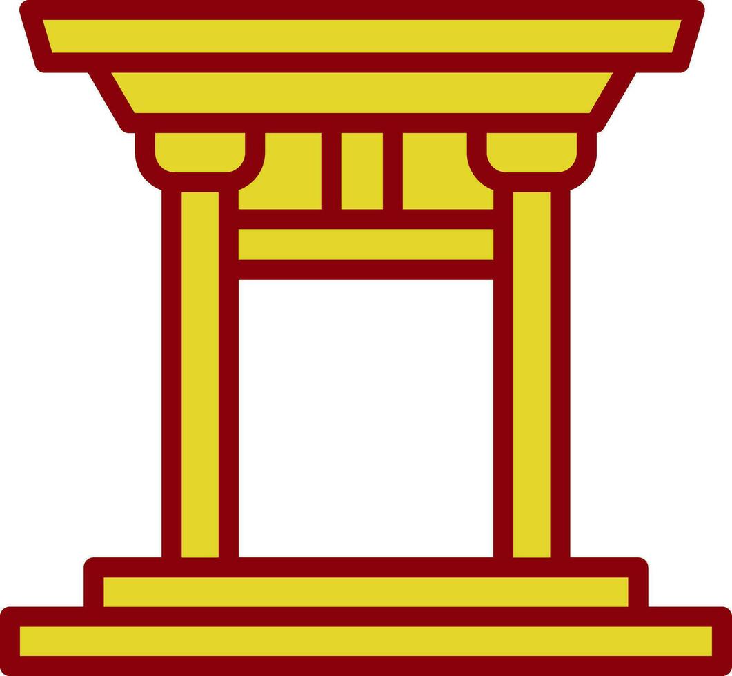 diseño de icono de vector de puerta torii