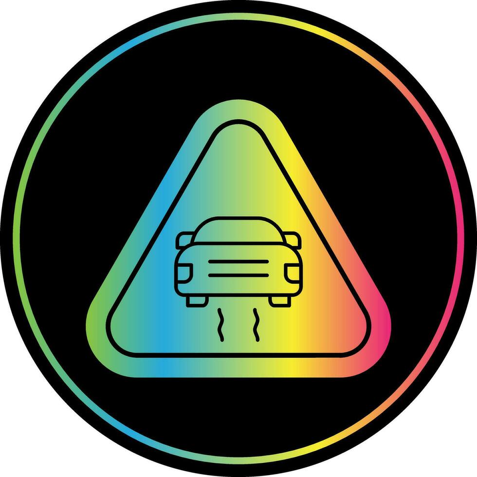 Slippery Road Vector Icon Design