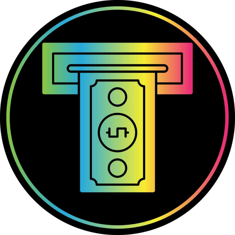 Cash withdrawal Vector Icon Design