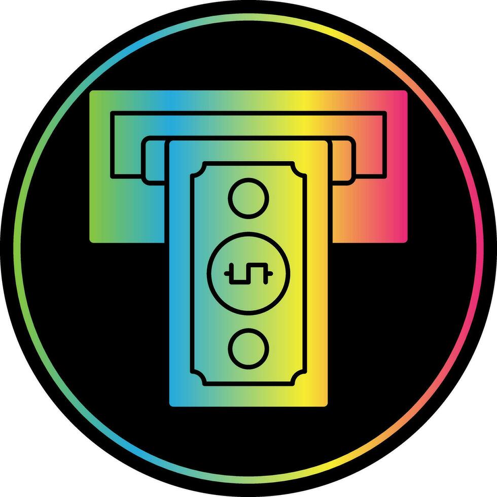 Cash withdrawal Vector Icon Design