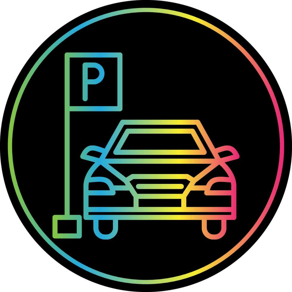 diseño de icono de vector de aparcamiento de coche