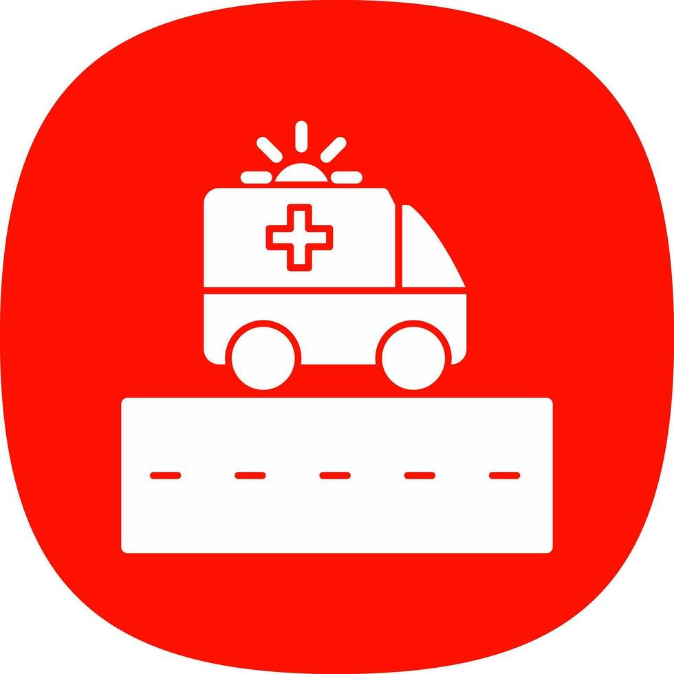 Ambulance Lane Vector Icon Design