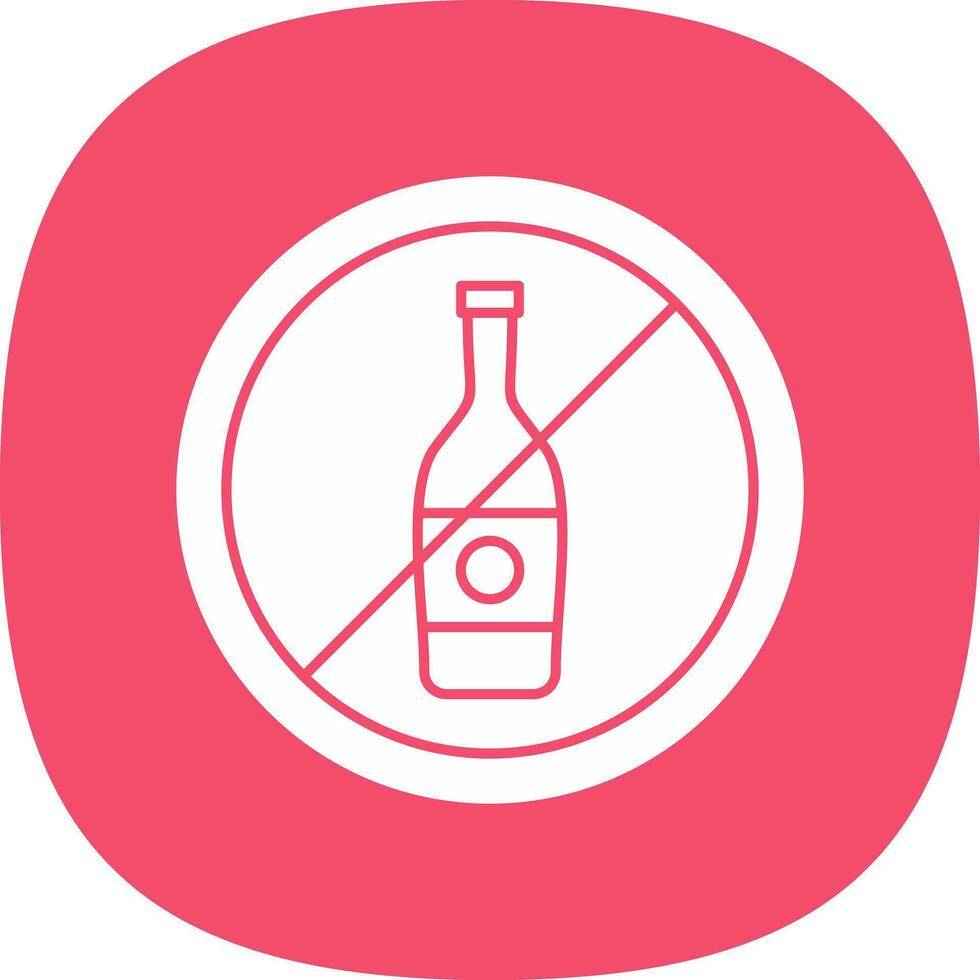 No Alcohol Vector Icon Design