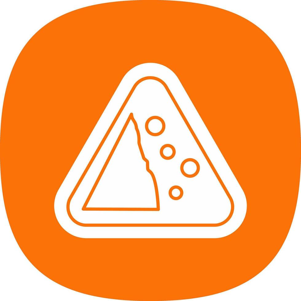 Falling Rocks Vector Icon Design