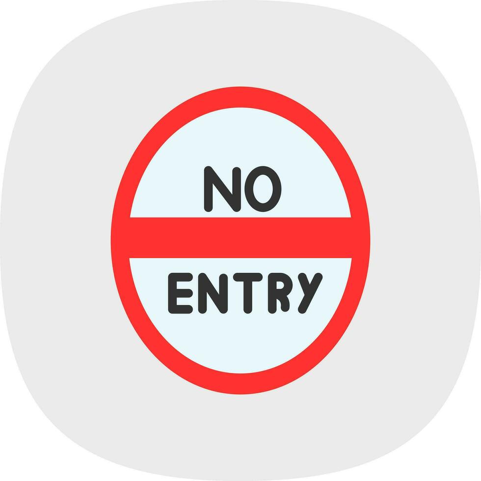 No Entry Vector Icon Design