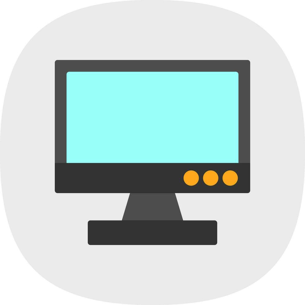 Tv monitor Vector Icon Design