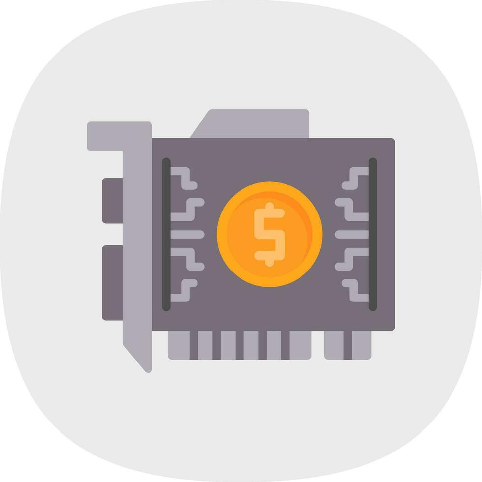 Gpu mining Vector Icon Design