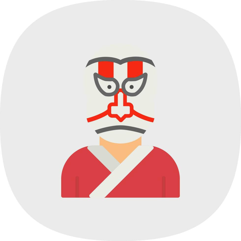 Kabuki Vector Icon Design