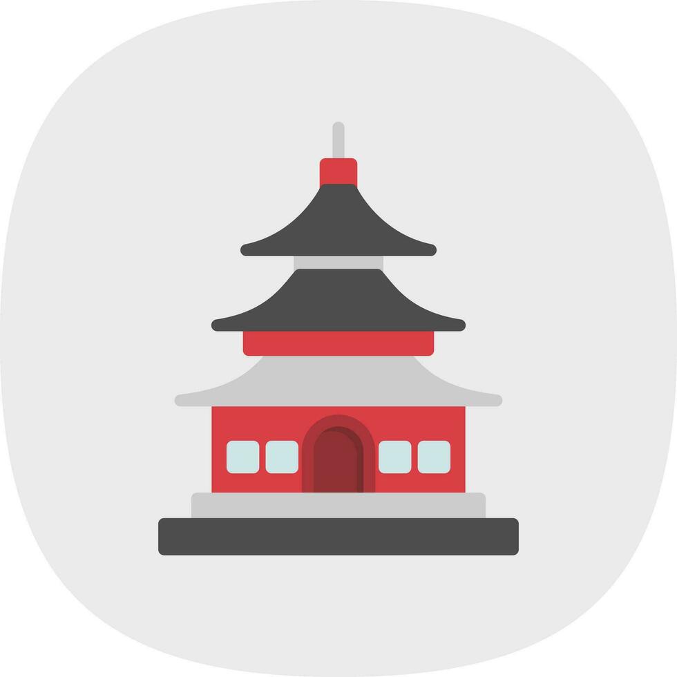 Asian temple Vector Icon Design