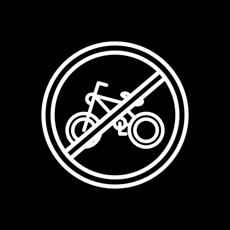No Motorcycles Vector Icon Design