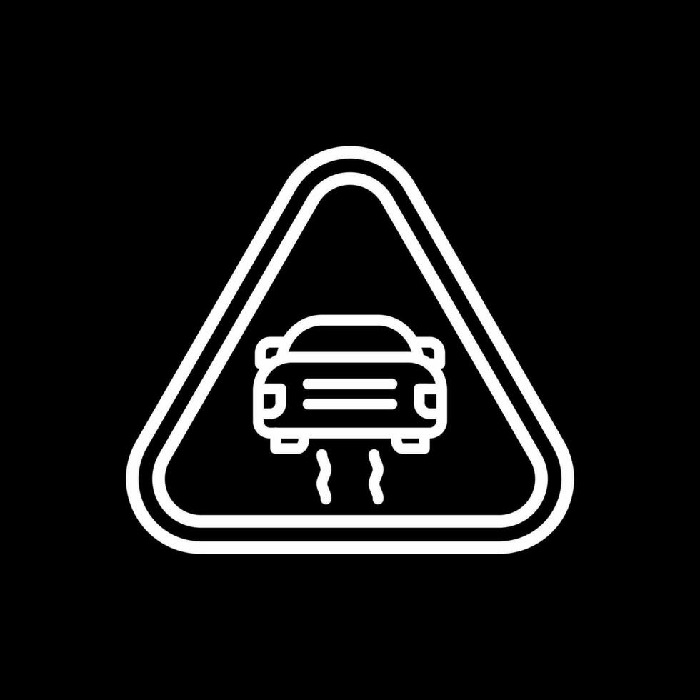 Slippery Road Vector Icon Design