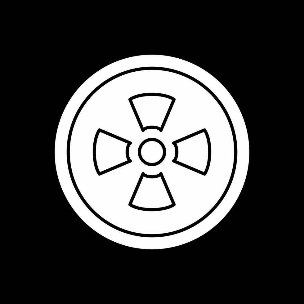 diseño de icono de vector radiactivo