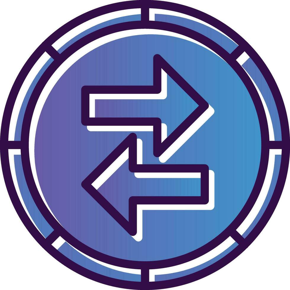 Two Way Vector Icon Design