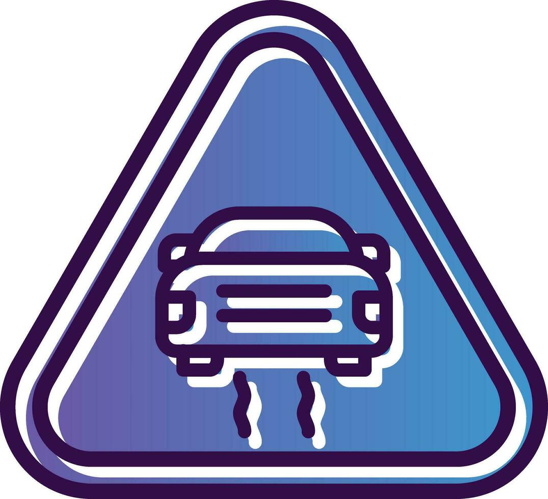 Slippery Road Vector Icon Design