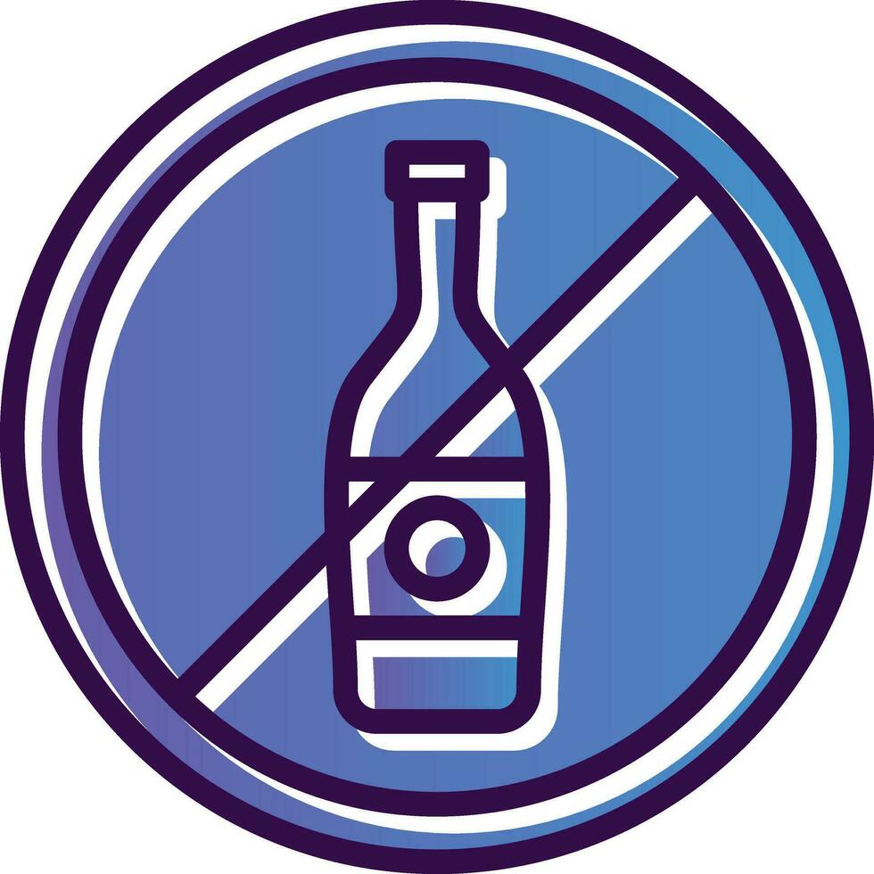 No Alcohol Vector Icon Design