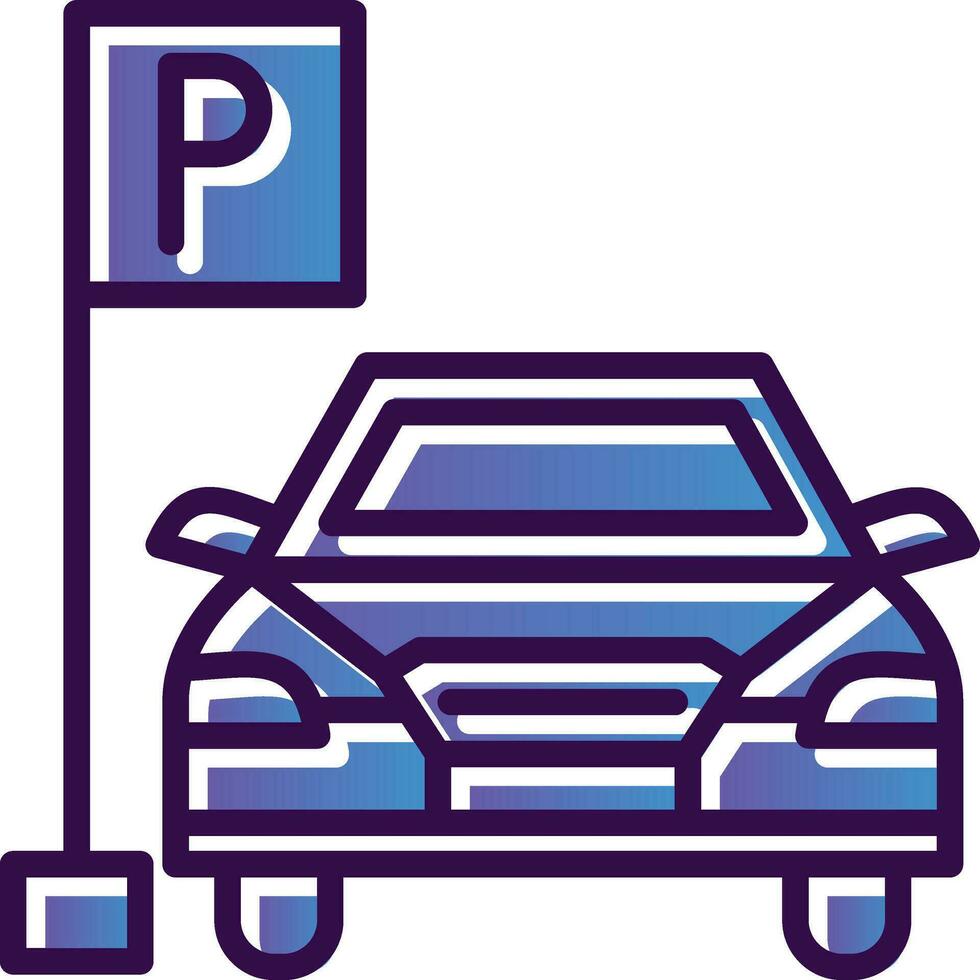 diseño de icono de vector de aparcamiento de coche