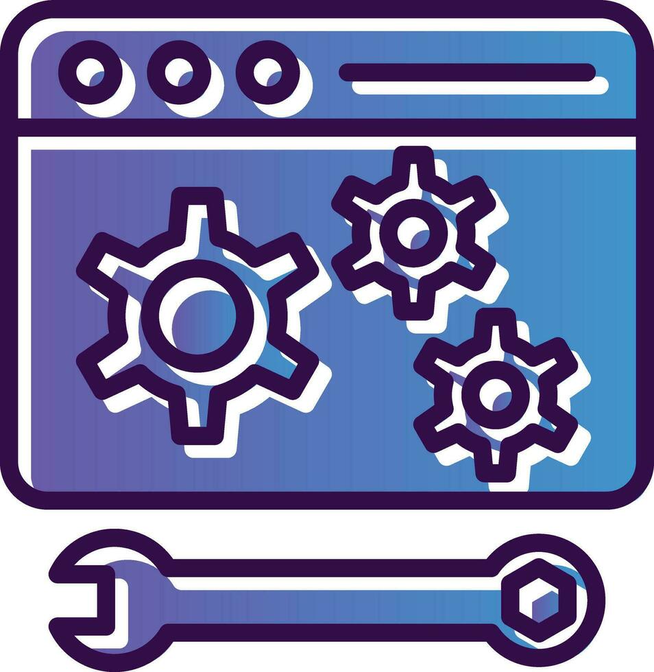 Web maintenance Vector Icon Design