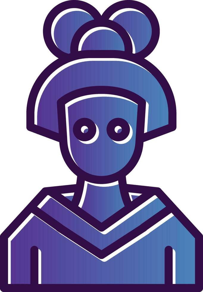 Geisha Vector Icon Design