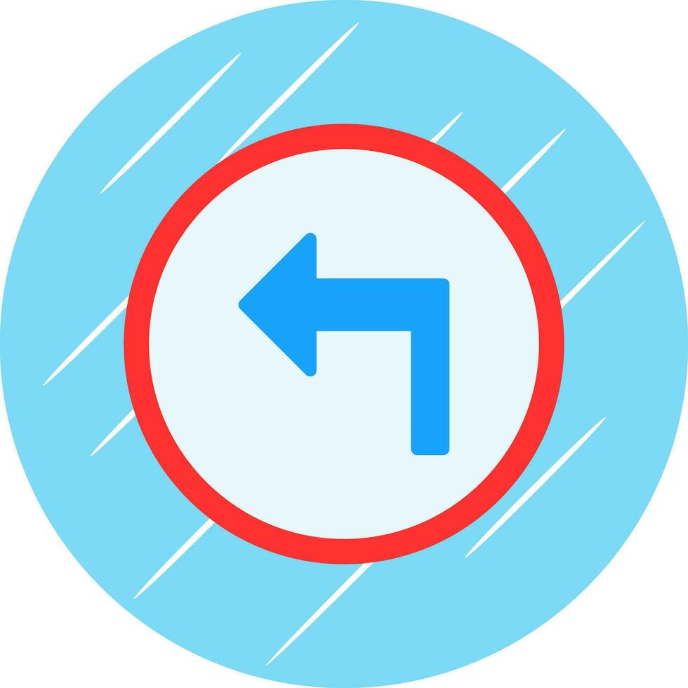 Turn Left Vector Icon Design