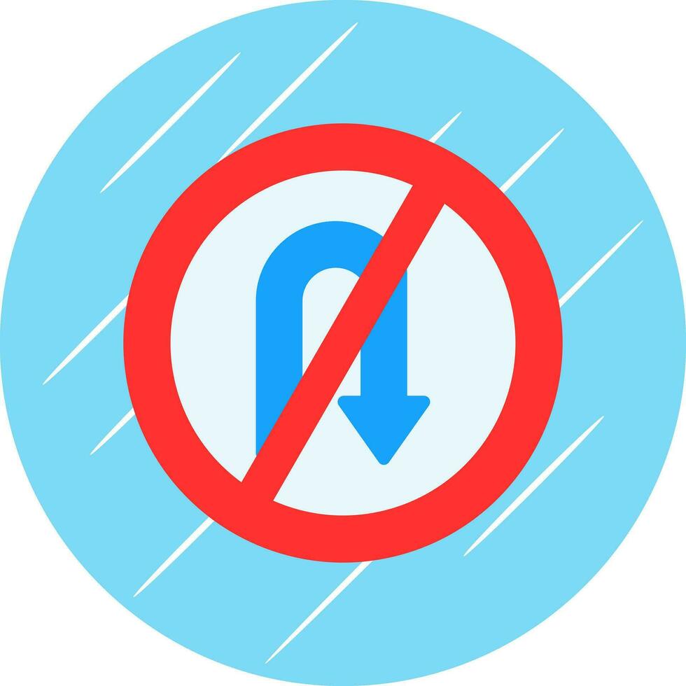 No Turn Vector Icon Design