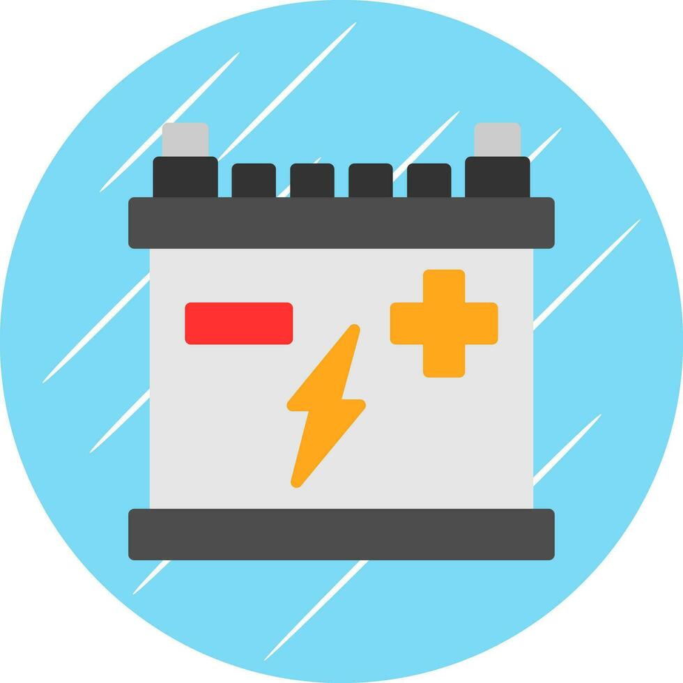 Car battery Vector Icon Design