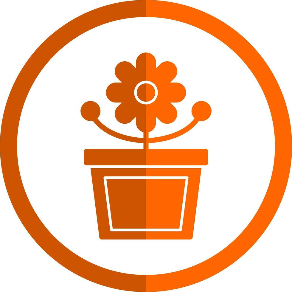 Flower Pot Vector Icon Design