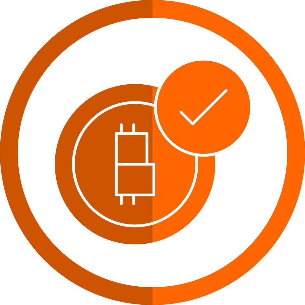 Bitcoin accepted Vector Icon Design