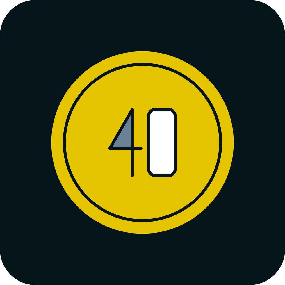 Speed Limit Vector Icon Design