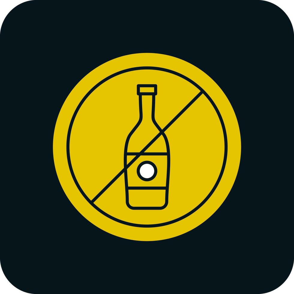 No alcohol vector icono diseño