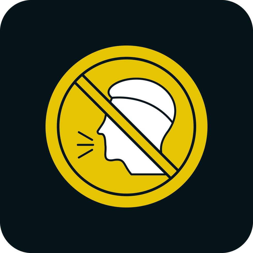 No Talking Vector Icon Design