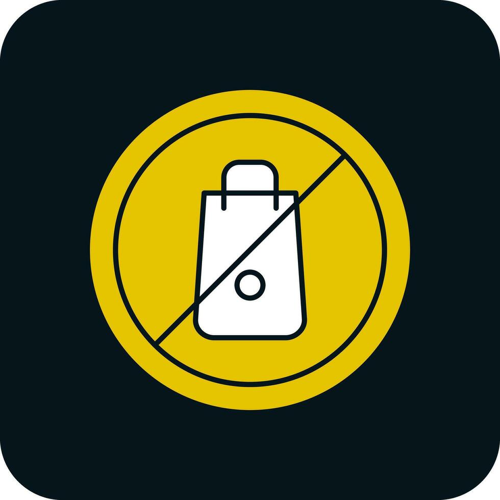No Plastic Bags Vector Icon Design