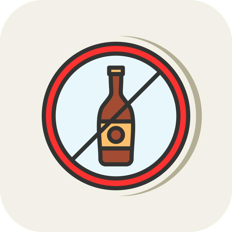 No Alcohol Vector Icon Design