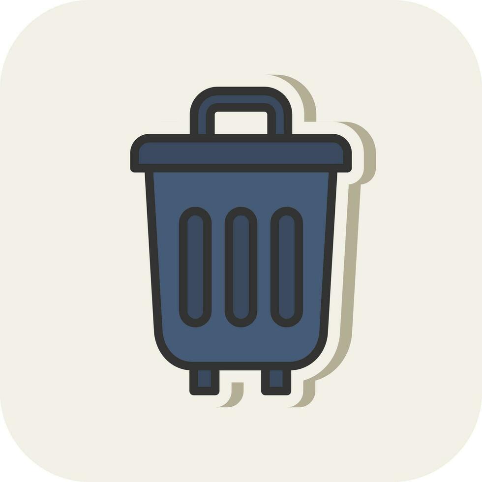 diseño de icono de vector de bote de basura