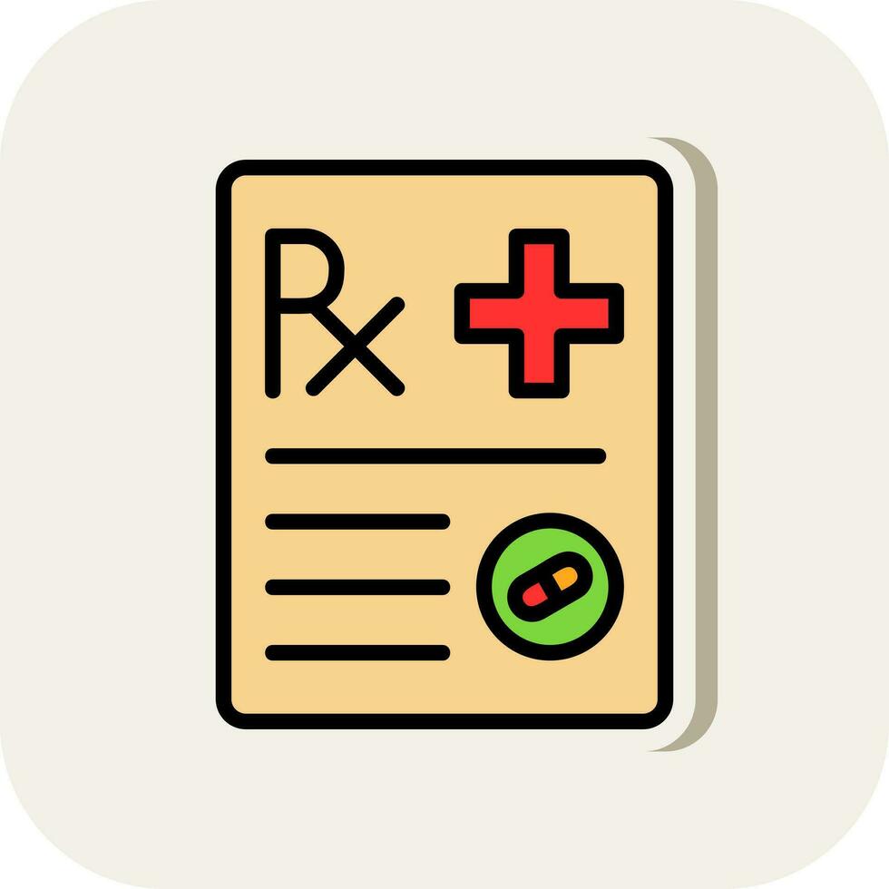 Prescription Vector Icon Design