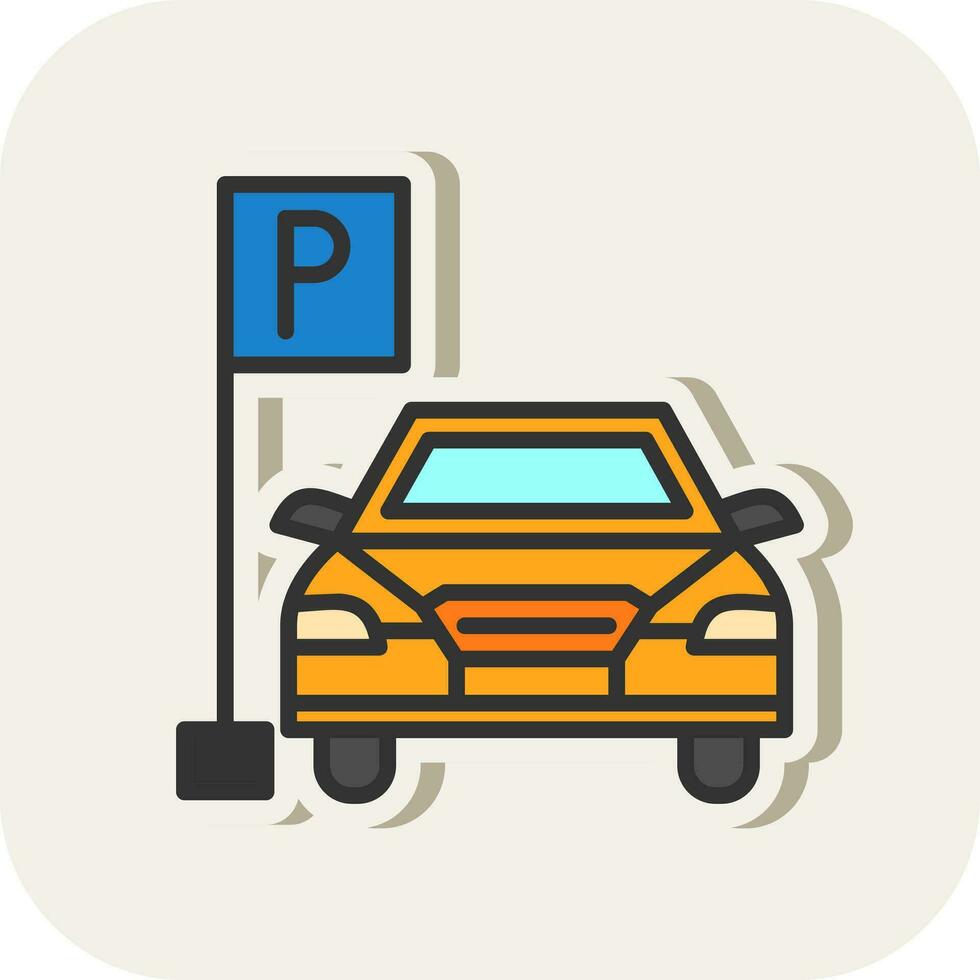 diseño de icono de vector de aparcamiento de coche