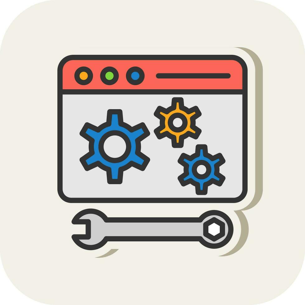 Web maintenance Vector Icon Design