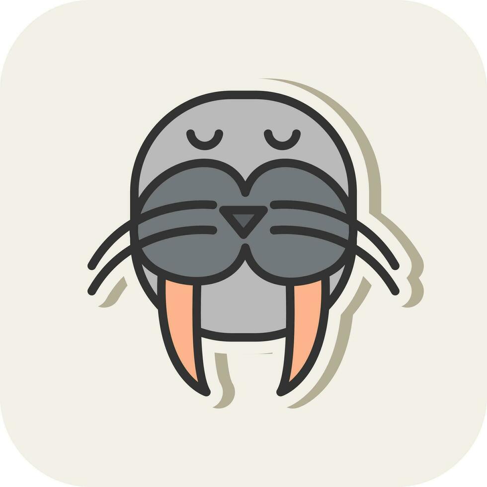 Walrus Vector Icon Design
