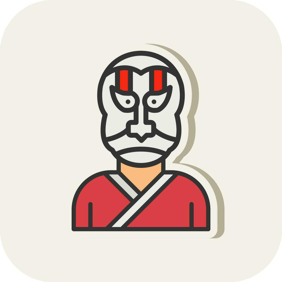 Kabuki Vector Icon Design