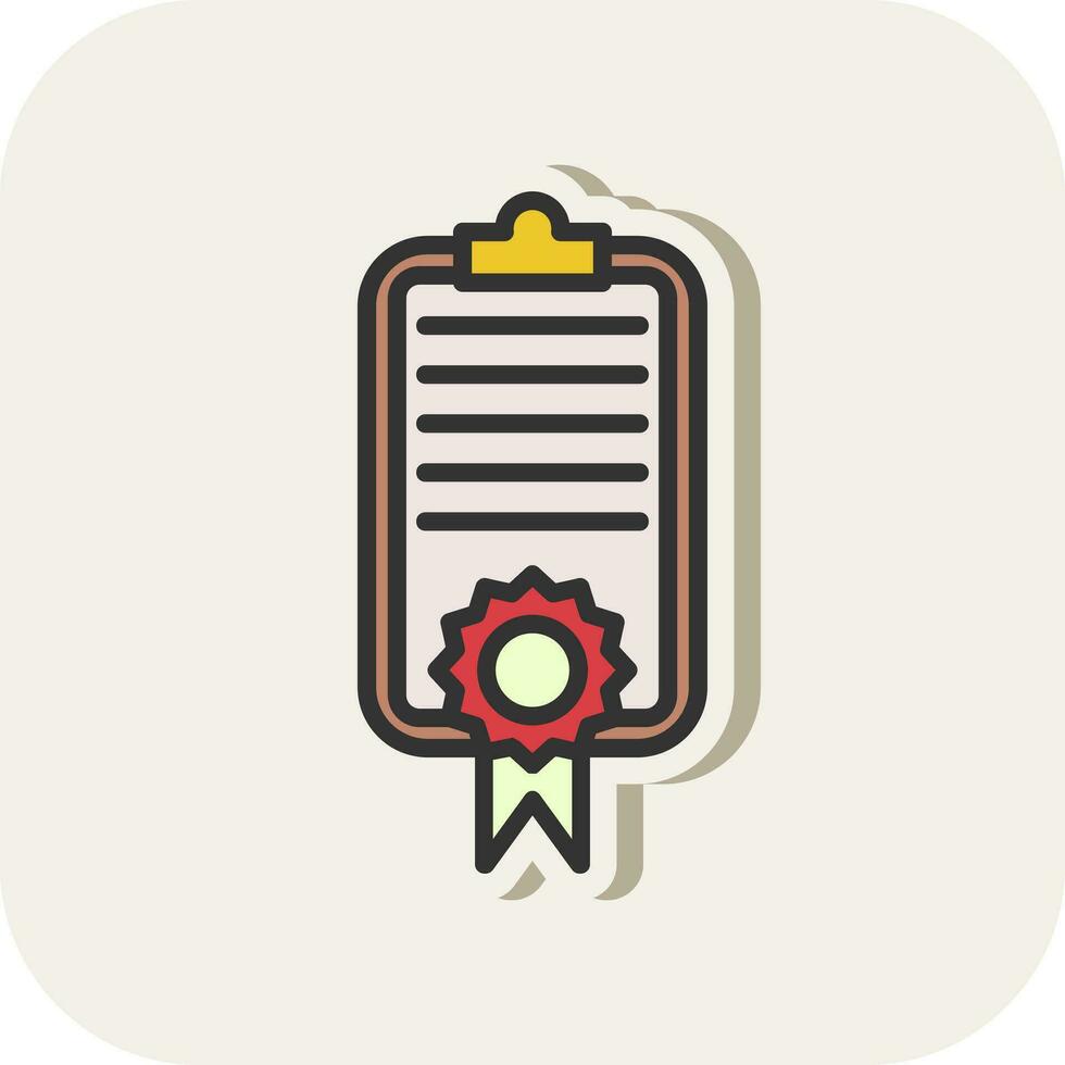 Certificate Vector Icon Design