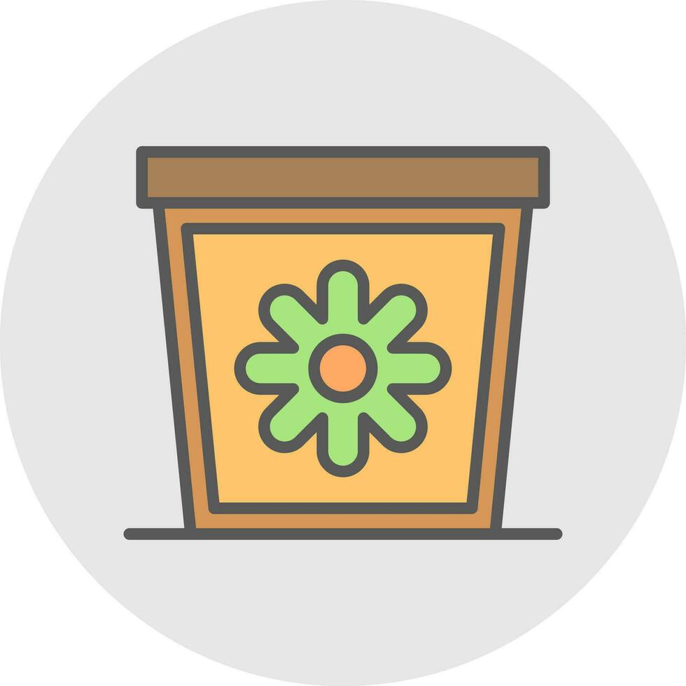 Plant Pot Vector Icon Design