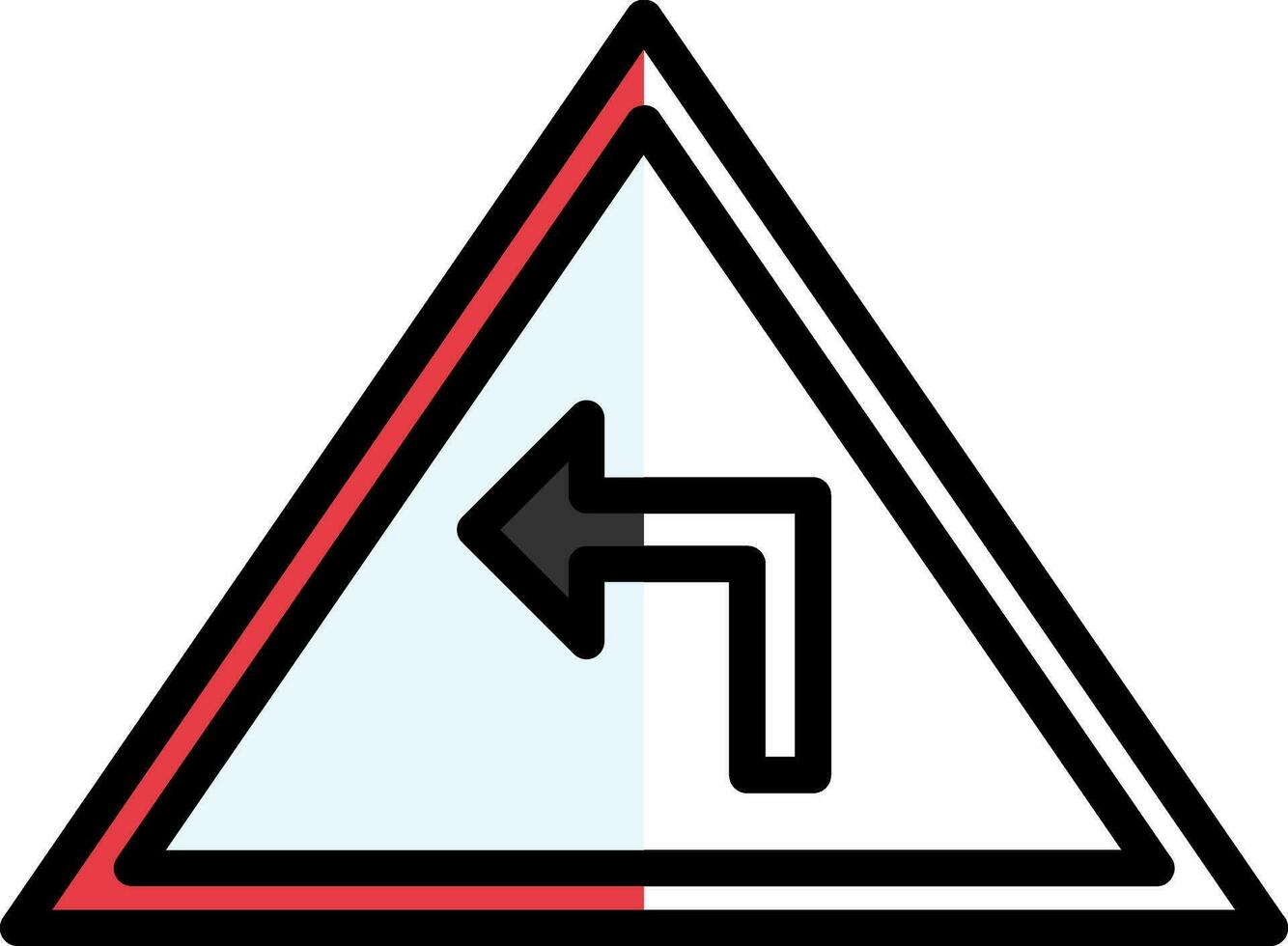 Left Turn Vector Icon Design