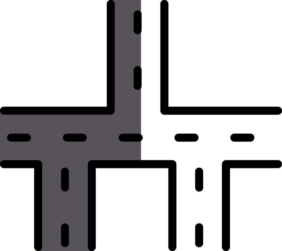 Crossroads Vector Icon Design