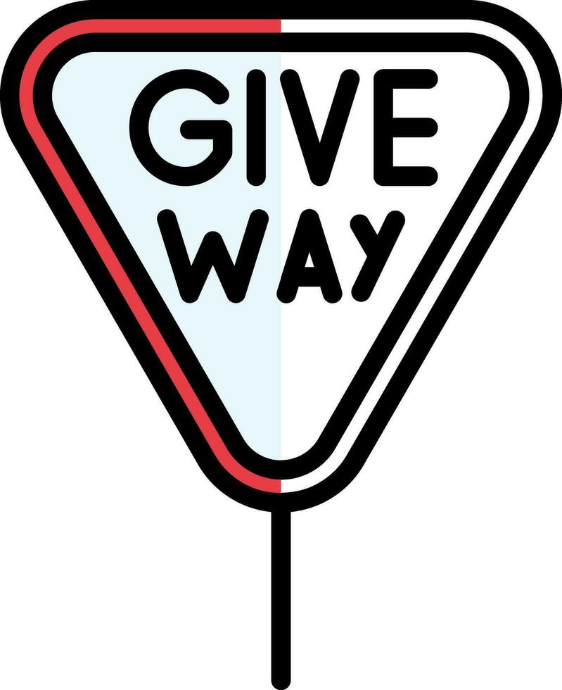 Give Way Vector Icon Design