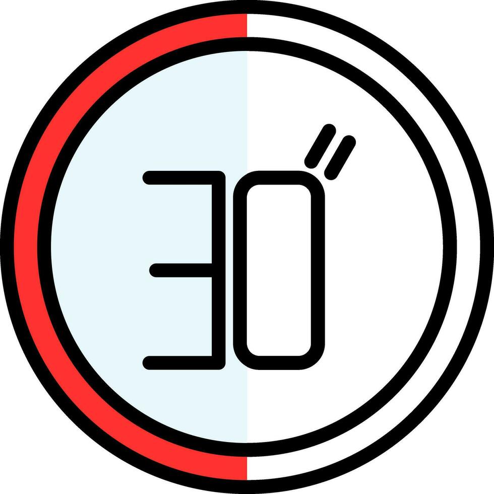 Speed Limit Vector Icon Design