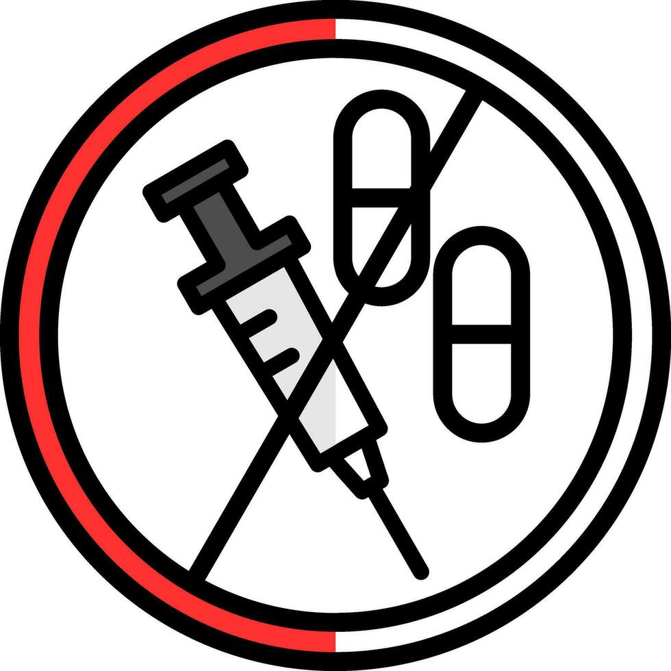 No Drugs Vector Icon Design