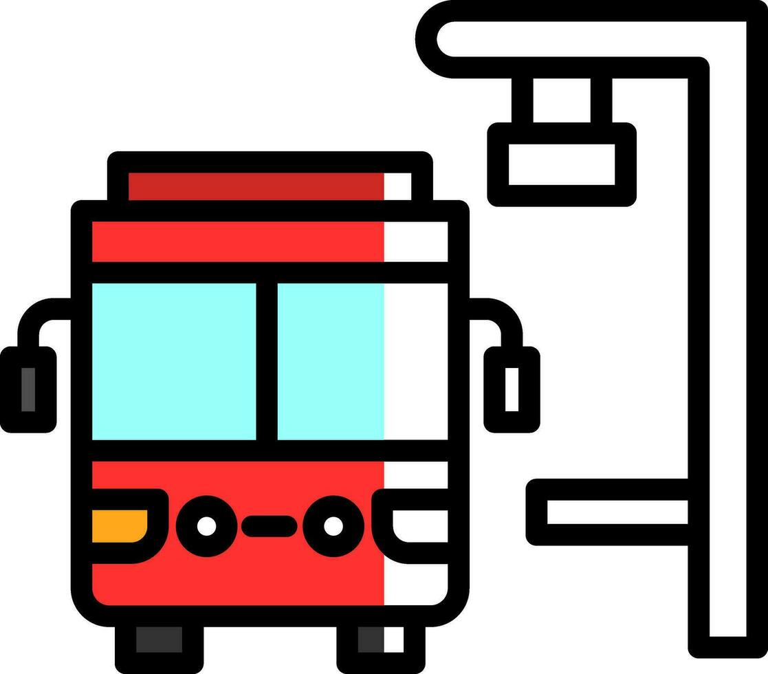 autobús detener vector icono diseño