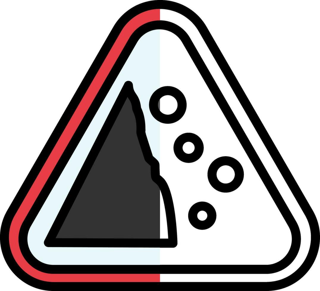 Falling Rocks Vector Icon Design