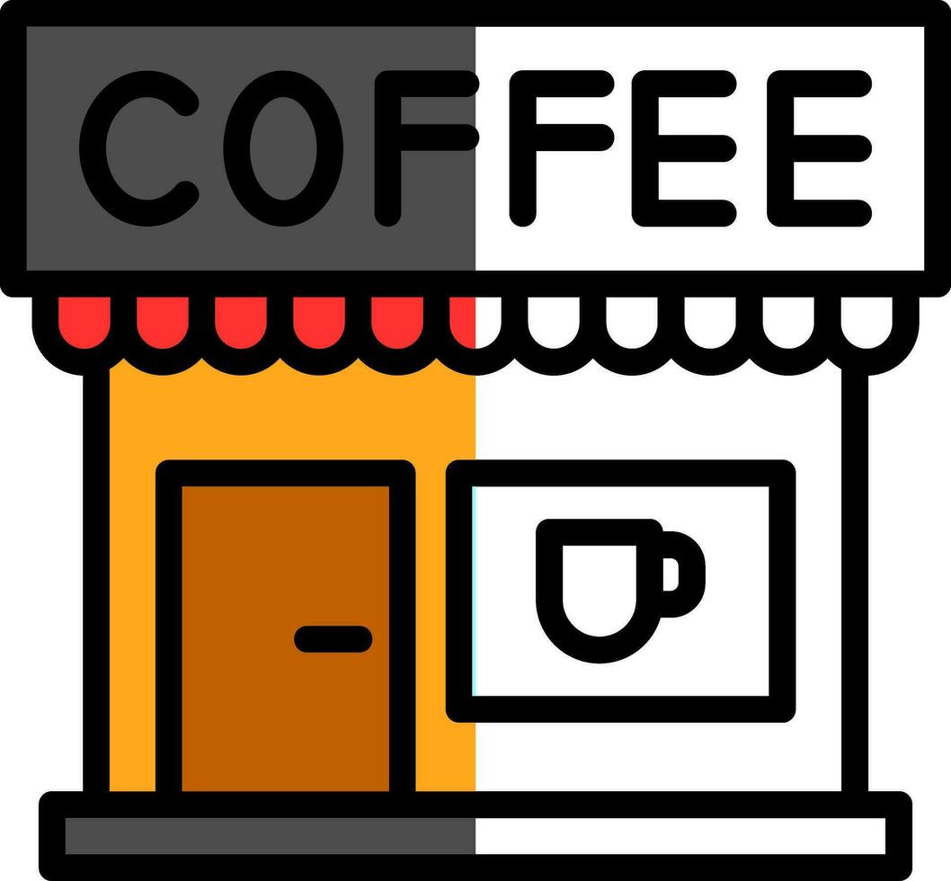 Coffee Shop Vector Icon Design