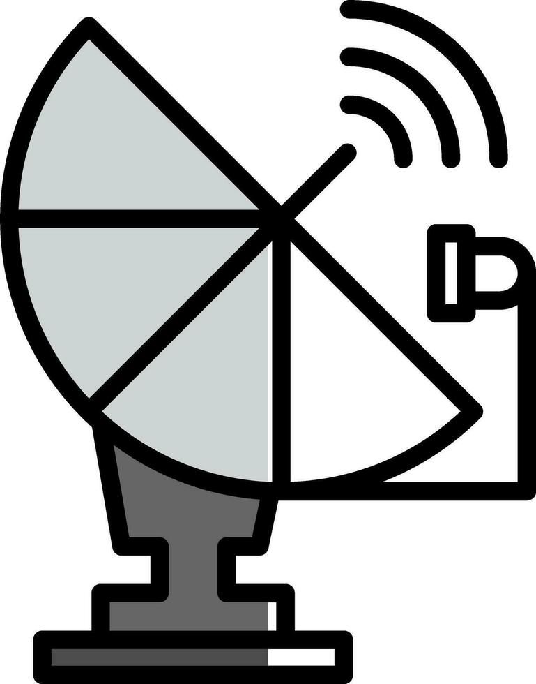 diseño de icono de vector de antena parabólica