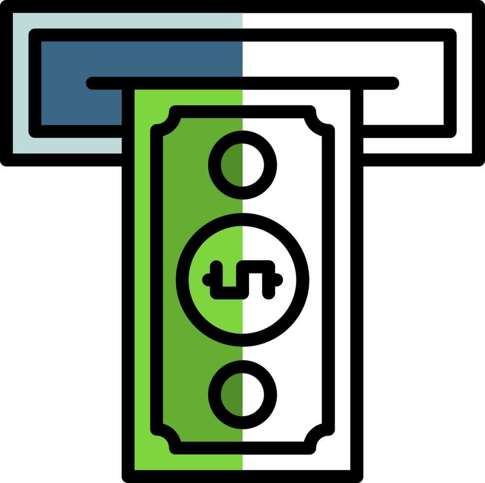 Cash withdrawal Vector Icon Design
